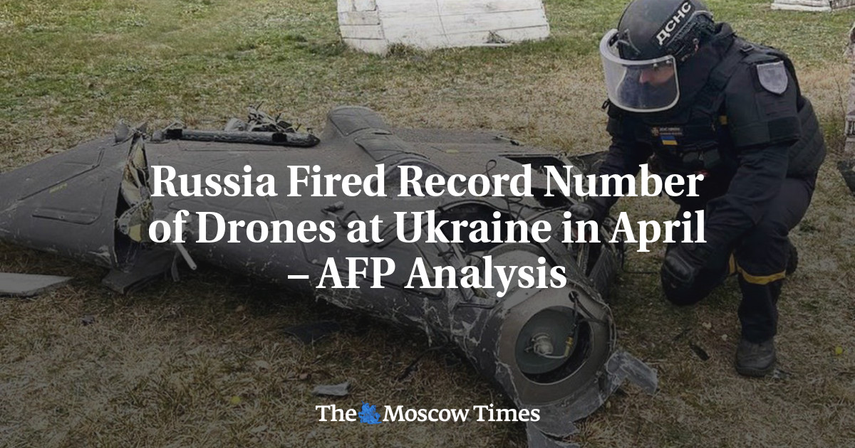 Russia Fired Record Number of Drones at Ukraine in April – AFP Analysis