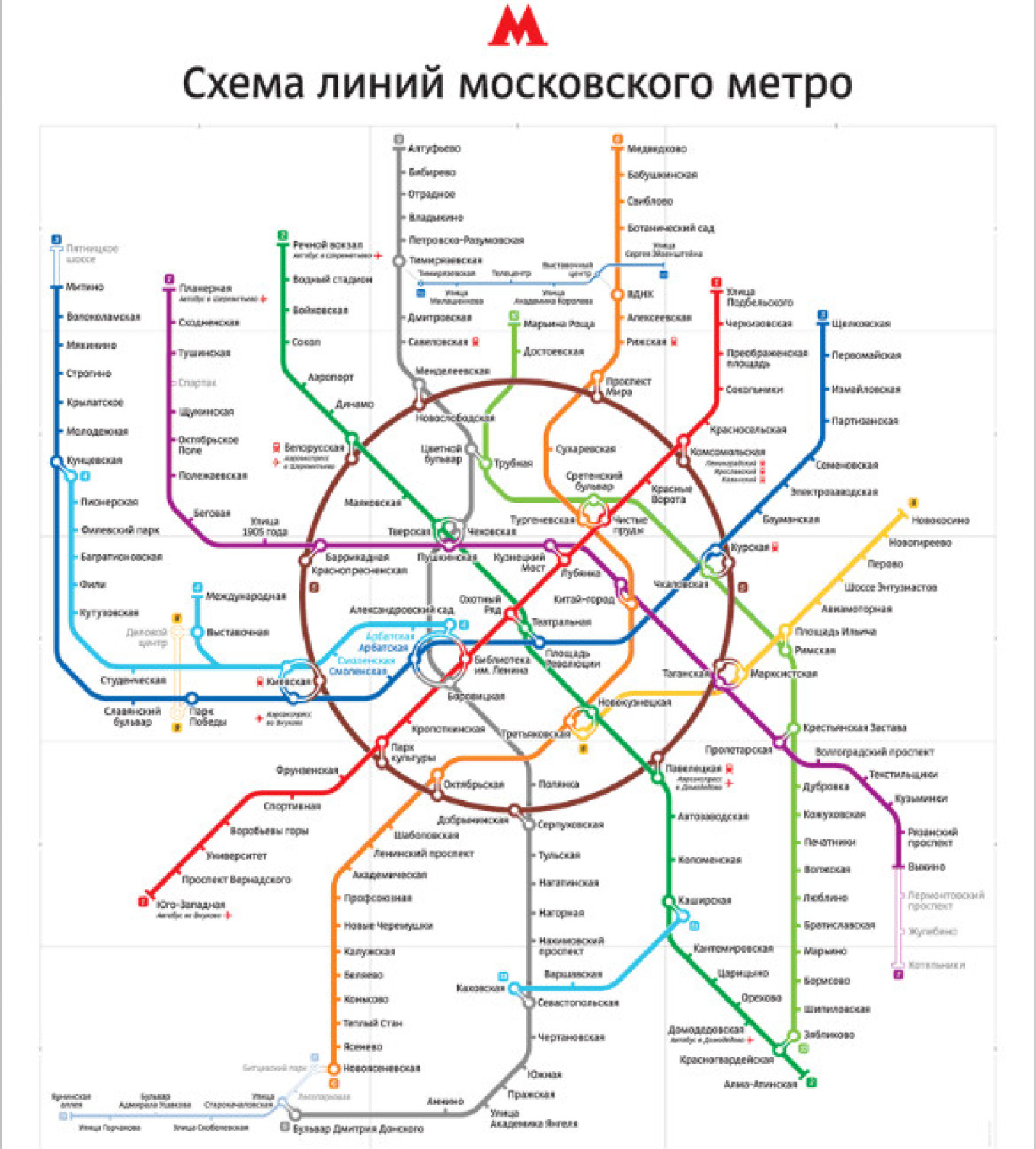 Mosco Train Map New Map to Appear on Moscow Metro